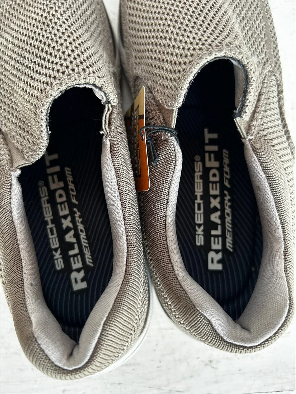 Skechers Expected Gomel Taupe Grey Slip On Men's Size 8 NWT